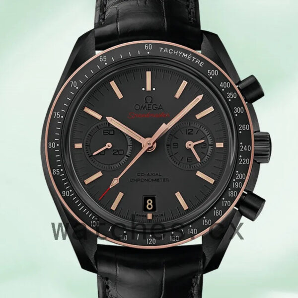 Omega Speedmaster Men 43mm 311.63.44.51.06.001 Leather Strap Black Dial Replica Watches
