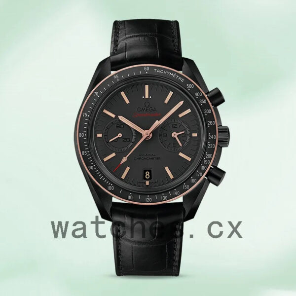 Omega Speedmaster Men 43mm 311.63.44.51.06.001 Leather Strap Black Dial Replica Watches - Image 2