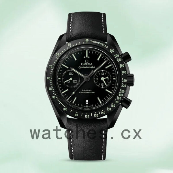 Omega Speedmaster Men 44mm 311.92.44.51.01.004 Leather Strap Black Dial Replica Watches - Image 2