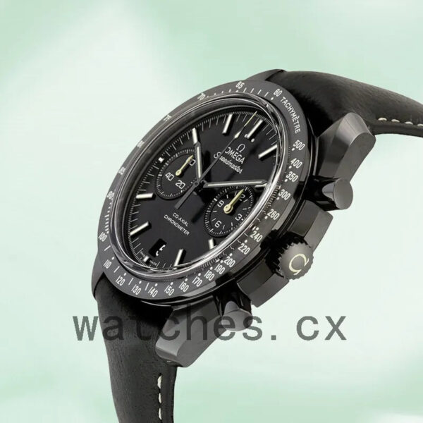 Omega Speedmaster Men 44mm 311.92.44.51.01.004 Leather Strap Black Dial Replica Watches - Image 3