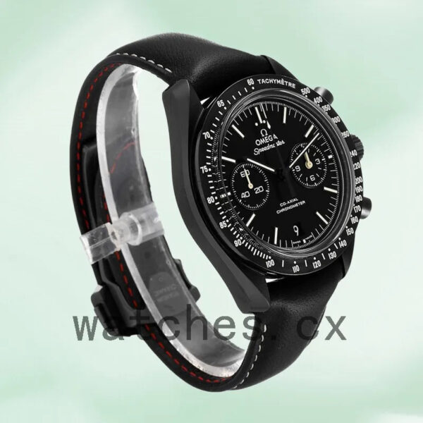 Omega Speedmaster Men 44mm 311.92.44.51.01.004 Leather Strap Black Dial Replica Watches - Image 4