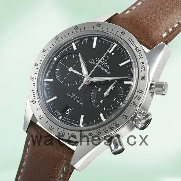 Omega Speedmaster 41mm Men 331.12.42.51.01.001 Silver-tone Leather Strap Replica Watches - Image 3