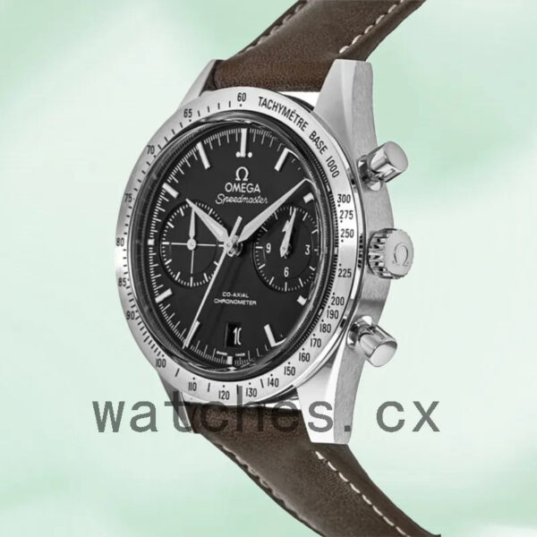 Omega Speedmaster 41mm Men 331.12.42.51.01.001 Silver-tone Leather Strap Replica Watches - Image 4