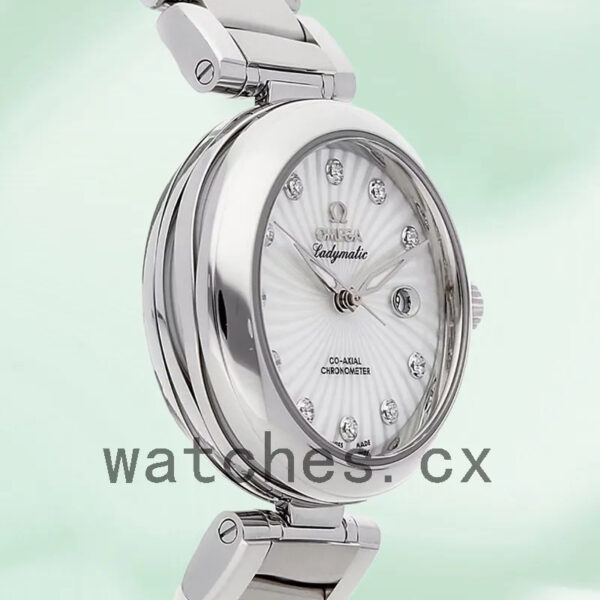 Omega De Ville 34mm 425.30.34.20.55.001 Ladies Silver-tone Replica Watches - Image 3