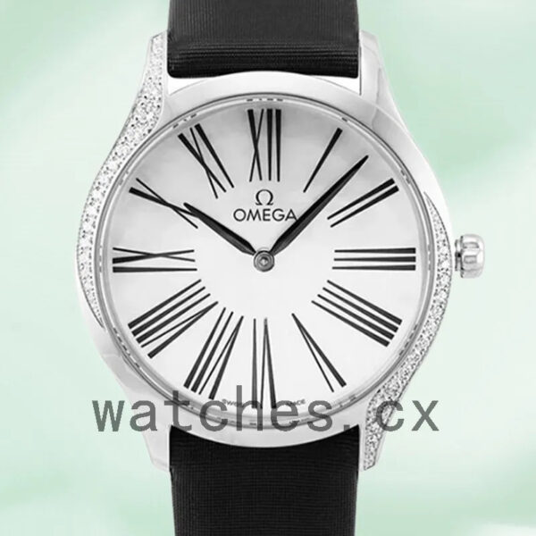 Omega De Ville 428.17.36.60.05.001 36mm Ladies White Dial Silver-tone Replica Watches