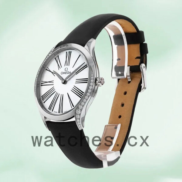 Omega De Ville 428.17.36.60.05.001 36mm Ladies White Dial Silver-tone Replica Watches - Image 4