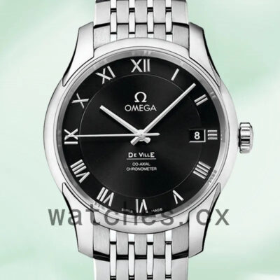 Omega De Ville Men 41mm 431.10.41.21.01.001 Bracelet Black Dial Replica Watches