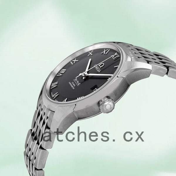 Omega De Ville Men 41mm 431.10.41.21.01.001 Bracelet Black Dial Replica Watches - Image 3