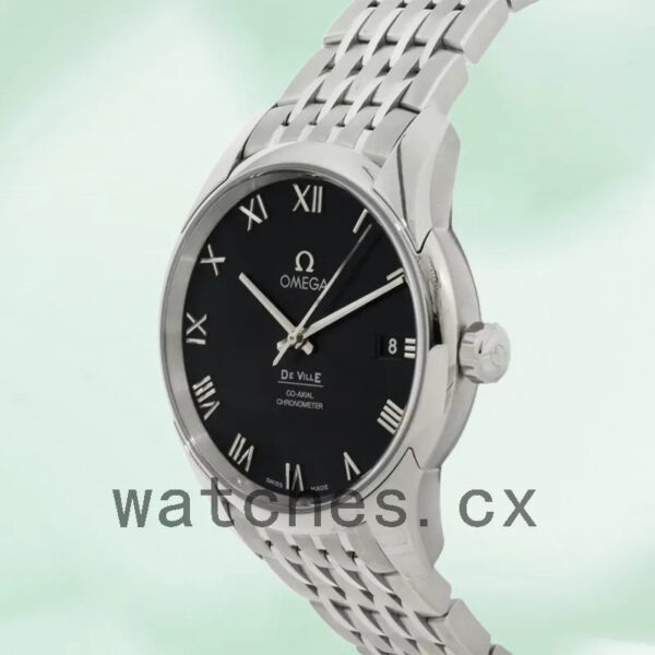 Omega De Ville Men 41mm 431.10.41.21.01.001 Bracelet Black Dial Replica Watches - Image 4