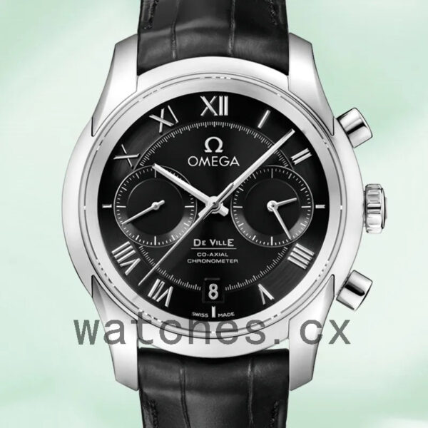 Omega De Ville 431.13.42.51.01.001 Men 42mm Silver-tone Leather Strap Replica Watches