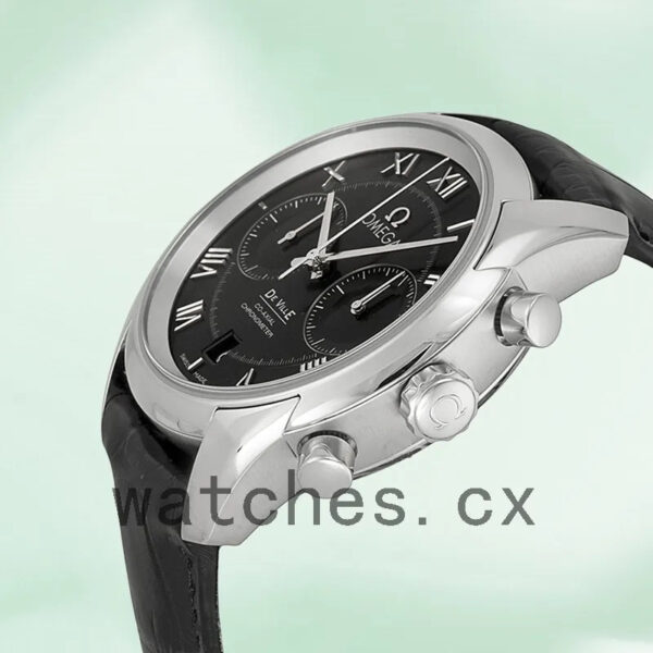 Omega De Ville 431.13.42.51.01.001 Men 42mm Silver-tone Leather Strap Replica Watches - Image 3