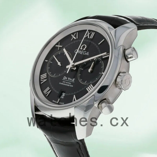 Omega De Ville 431.13.42.51.01.001 Men 42mm Silver-tone Leather Strap Replica Watches - Image 4