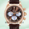 Omega De Ville 4677.60.37 Ladies 35mm Black Dial Leather Strap Replica Watches