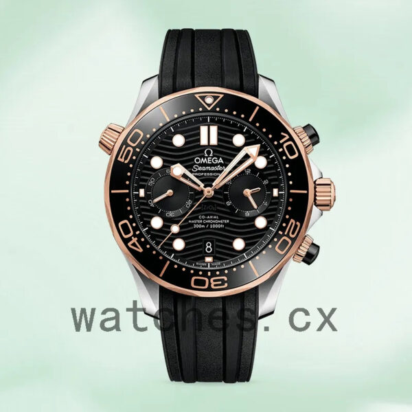 Omega Seamaster 210.22.44.51.01.001 Men 44mm Rubber Band Replica Watches - Image 2