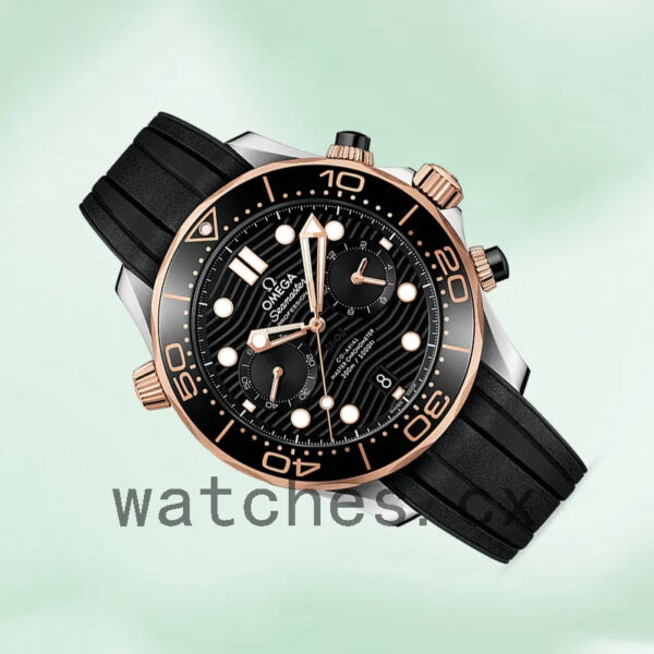 Omega Seamaster 210.22.44.51.01.001 Men 44mm Rubber Band Replica Watches - Image 3