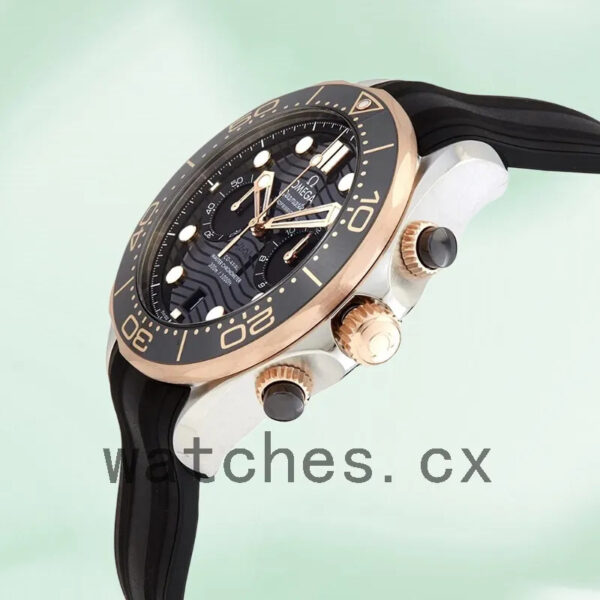 Omega Seamaster 210.22.44.51.01.001 Men 44mm Rubber Band Replica Watches - Image 4