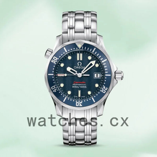 Omega Seamaster 2223.80.00 Men 41mm Silver-tone Blue Dial Replica Watches - Image 2