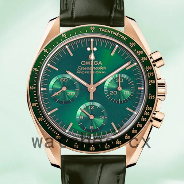 Omega Speedmaster Men 42mm 310.63.42.50.10.001 Green Dial Replica Watches