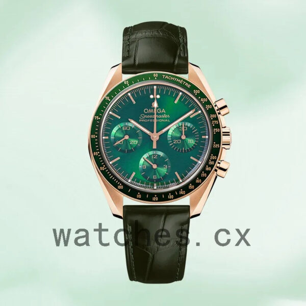 Omega Speedmaster Men 42mm 310.63.42.50.10.001 Green Dial Replica Watches - Image 2