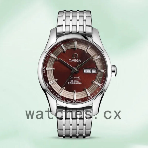 Omega De Ville Men 41mm 431.60.41.22.13.001-001 Brown Dial Silver-tone Replica Watches - Image 2