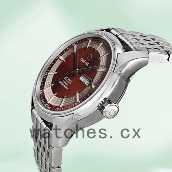 Omega De Ville Men 41mm 431.60.41.22.13.001-001 Brown Dial Silver-tone Replica Watches - Image 3