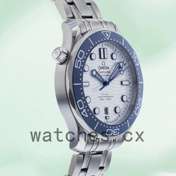 Omega Seamaster 42mm 522.30.42.20.04.001 Men White Dial Bracelet Replica Watches - Image 4