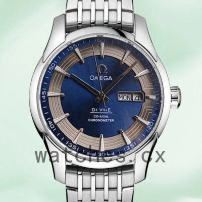 Omega De Ville DevilleBLSL-003 Men 41mm Bracelet Blue Dial Replica Watches