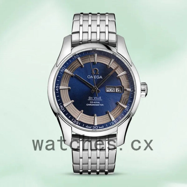Omega De Ville DevilleBLSL-003 Men 41mm Bracelet Blue Dial Replica Watches - Image 2