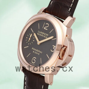 Panerai Luminor Marina PAM00511 44mm Men’s Rose Gold-tone Black Dial Replica Watches