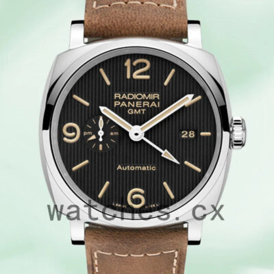 Panerai Radiomir 44mm PAM00657 Men’s Black Dial Leather Strap Replica Watches