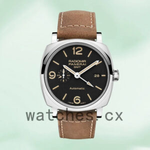 Panerai Radiomir 44mm PAM00657 Men’s Black Dial Leather Strap Replica Watches