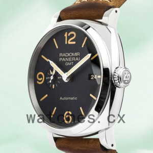 Panerai Radiomir 44mm PAM00657 Men’s Black Dial Leather Strap Replica Watches