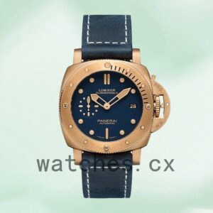 Panerai Submersible 47mm Men’s PAM01074 Leather Strap Replica Watches