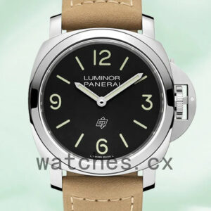 Panerai Luminor Men’s PAM01086-001 44mm Silver-tone Leather Strap Replica Watches