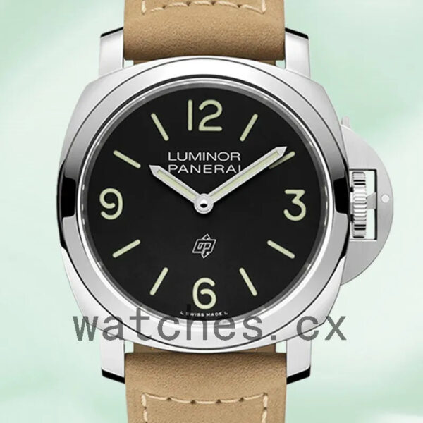 Panerai Luminor Men’s PAM01086-001 44mm Silver-tone Leather Strap Replica Watches