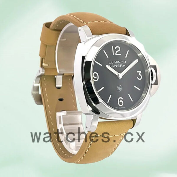 Panerai Luminor Men’s PAM01086-001 44mm Silver-tone Leather Strap Replica Watches