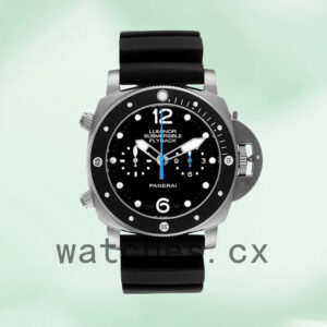 Panerai Luminor Submersible PAM00615 47mm Men’s Black Dial Silver-tone Replica Watches