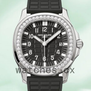 Patek Philippe Aquanaut Ladies 5067A-001 32mm Black Dial Silver-tone Replica Watches