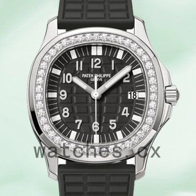 Patek Philippe Aquanaut Ladies 5067A-001 32mm Black Dial Silver-tone Replica Watches