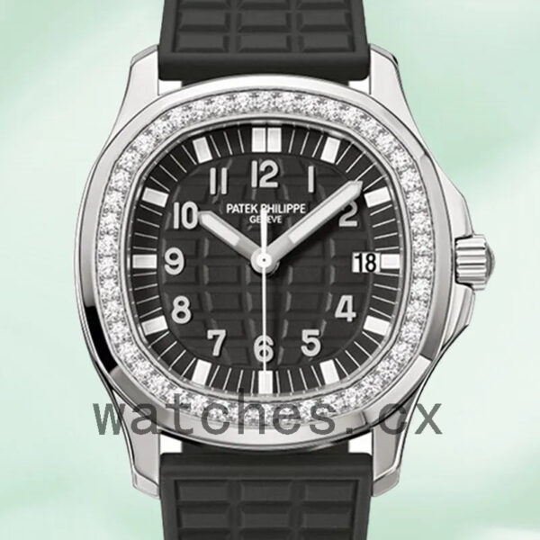 Patek Philippe Aquanaut Ladies 5067A-001 32mm Black Dial Silver-tone Replica Watches