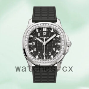 Patek Philippe Aquanaut Ladies 5067A-001 32mm Black Dial Silver-tone Replica Watches