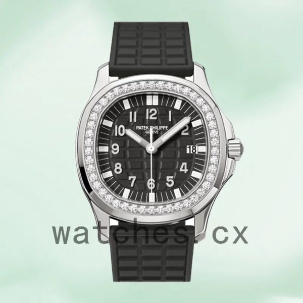 Patek Philippe Aquanaut Ladies 5067A-001 32mm Black Dial Silver-tone Replica Watches