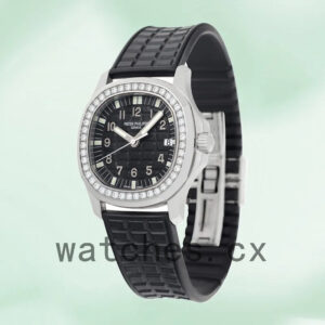 Patek Philippe Aquanaut Ladies 5067A-001 32mm Black Dial Silver-tone Replica Watches