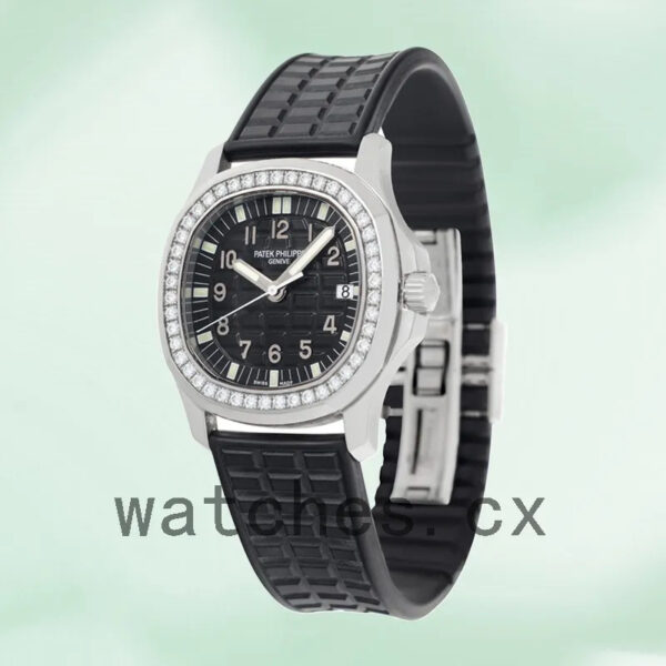 Patek Philippe Aquanaut Ladies 5067A-001 32mm Black Dial Silver-tone Replica Watches