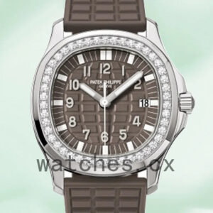 Patek Philippe Aquanaut 32mm 5067A-023 Ladies Silver-tone Brown Dial Replica Watches