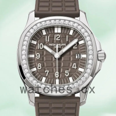 Patek Philippe Aquanaut 32mm 5067A-023 Ladies Silver-tone Brown Dial Replica Watches