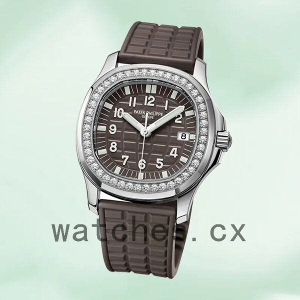 Patek Philippe Aquanaut 32mm 5067A-023 Ladies Silver-tone Brown Dial Replica Watches