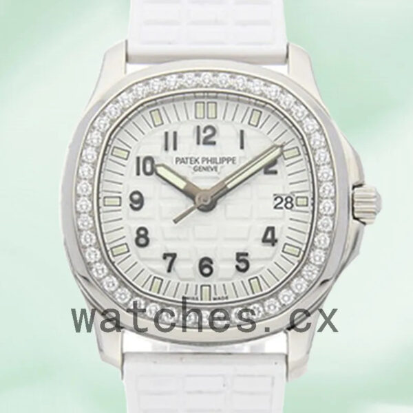 Patek Philippe Aquanaut 32mm 5067A-024 Ladies Quartz White Dial Replica Watches