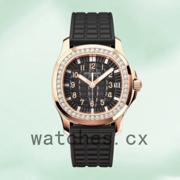 Patek Philippe Aquanaut 32mm 5068R-001 Ladies Quartz Black Dial Replica Watches