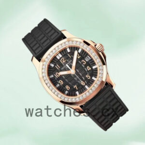 Patek Philippe Aquanaut 32mm 5068R-001 Ladies Quartz Black Dial Replica Watches